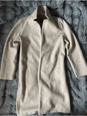 ZARA Women's Cream Long Coat